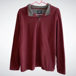 G.H. Bass Long-Sleeve Fleece Quarter-Zip Pullover Shirt